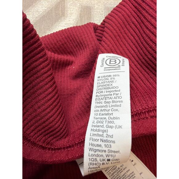 Athleta Aurora Crop Rib Tank Top Women’s XXS Burgandy V-Neck Stretch Activewear - Picture 6 of 6